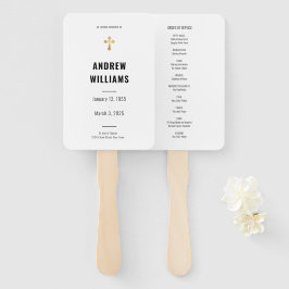 Leque No Loving Memory Funeral Program Black White