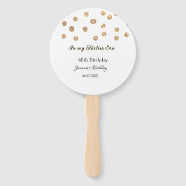 Leque No meu aniversário de 40, ouro pontos feliz