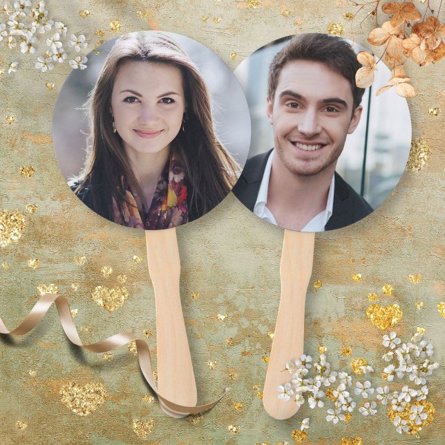 Leque Noiva ou Noivo Foto Sr. Sra. Jogo de Casamento (Bride or Groom Photo Mr Mrs Wedding Game Hand Fan)