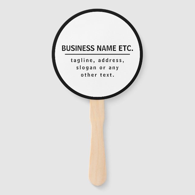 Leque Nome da empresa e slogan/outro texto | Preto e bra (Frente)