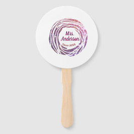 Leque nome da sra rosa bordo mauve desde ano casamento n
