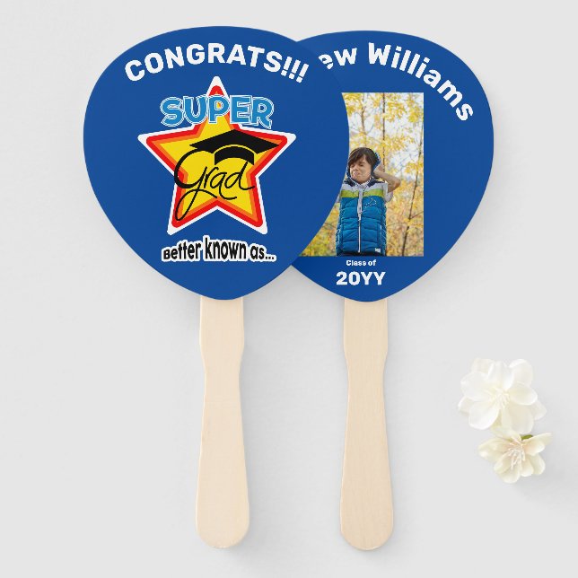 Leque Nome de Foto Editável do Super Formando-Paddle Ano (Frente e Verso)