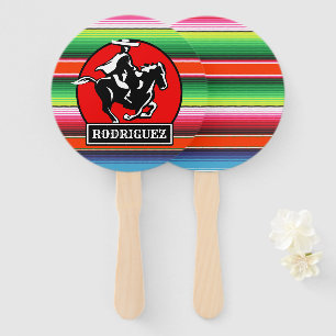 Leque Nome Personalizado Charro Horse Espanhol Sérvio M