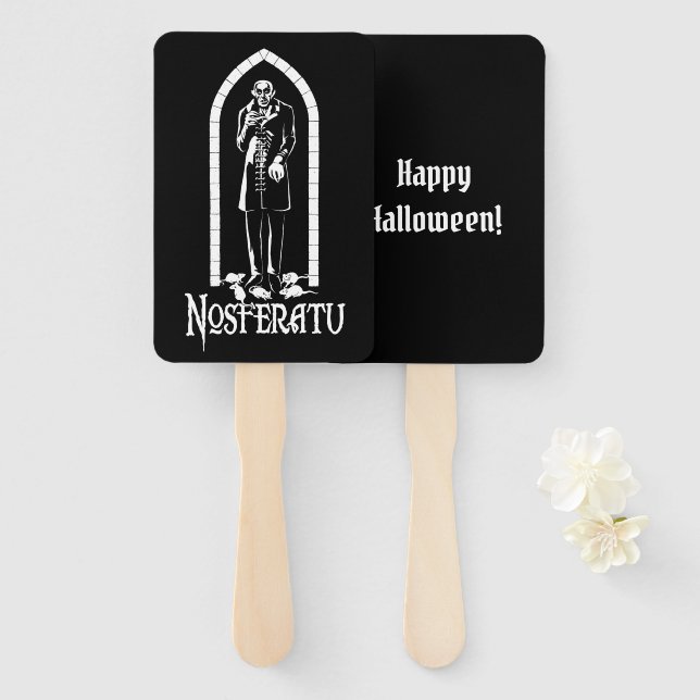 Leque Nosferatu Vampire Personalizável (Frente e Verso)