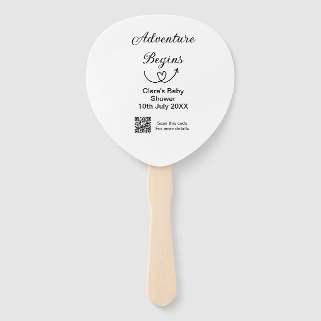 Leque O Adventure inicia a verificação do chá de fraldas (Frente)