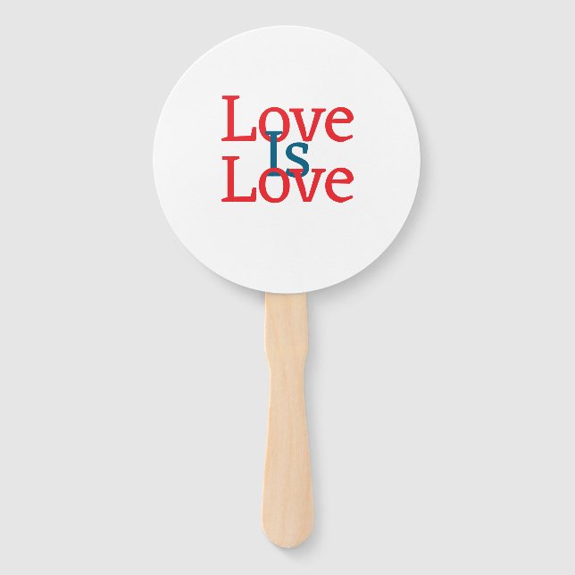 Leque O amor é o orgulho vermelho vermelho Junho Texto s (Frente)