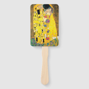 Leque O Beijo de Gustav Klimt