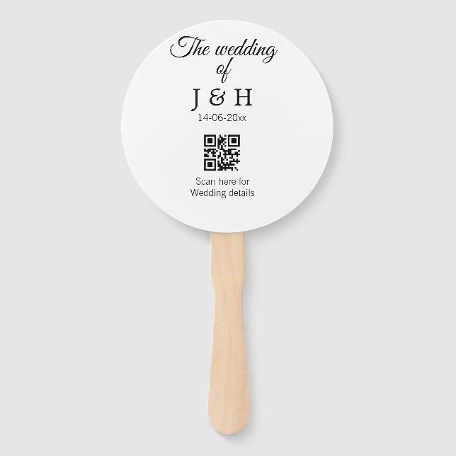 Leque O casamento de adicionar nome do casal Detalhes da (Frente)