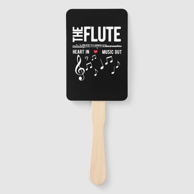 Leque O Coração Flute Na Música (Frente)