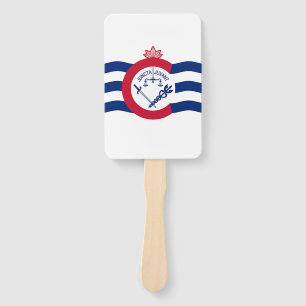 Leque O grupo patriótico de mão ventila com a bandeira