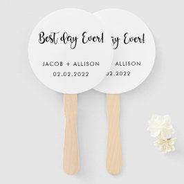 Leque o melhor dia de um casamento elegante