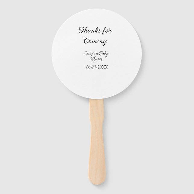 Leque Obrigados para o próximo chá de fraldas, um simple (Frente)