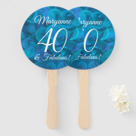 Leque Oceano Elegante Azul 40 e Festa de aniversário fab