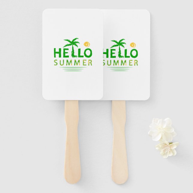 Leque Olá Summer (Frente e Verso)