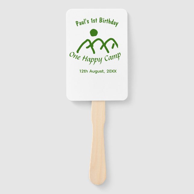 Leque One happy camp green mountain sun 1st birthday  (Frente)