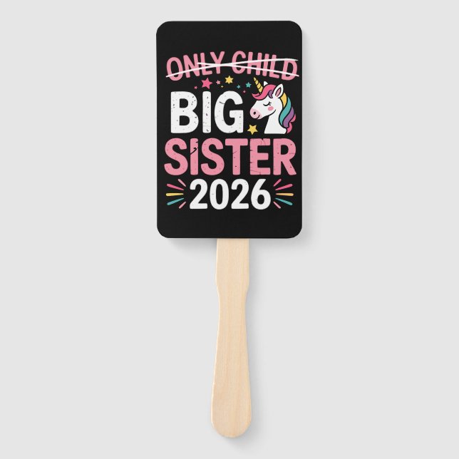 Leque Only Child Crossed Out Big Sister 2026 Pregnancy  (Frente)
