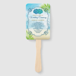 Leque Ordem de Casamento de Praia da Entourage Palm