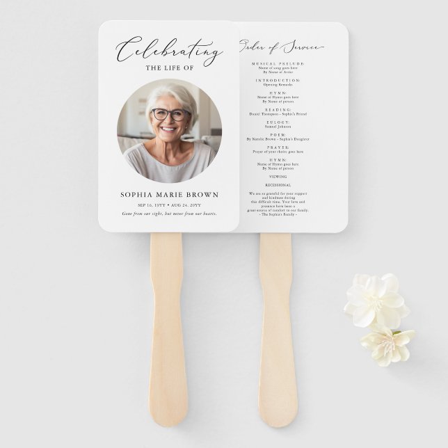 Leque Ordem Obituária Do Serviço: Programa Funeral De Me (Frente e Verso)