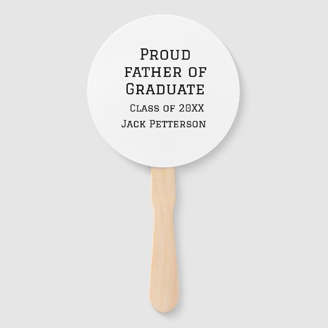 Leque Orgulhoso pai da classe de formandos de 20XX adici (Frente)