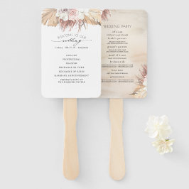 Leque Orquídeas e Palmas Secas Programa de Casamento Tro