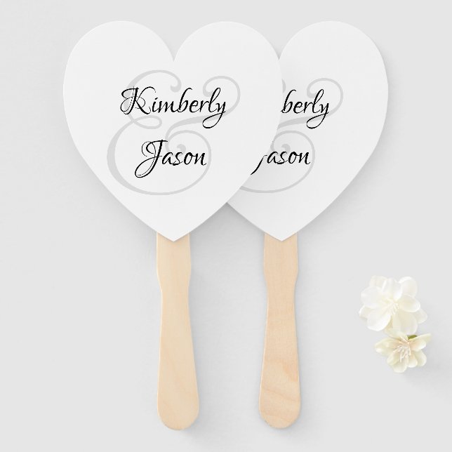 Leque Os Nomes De Script, Preto E Cinza Dele (Frente e Verso)