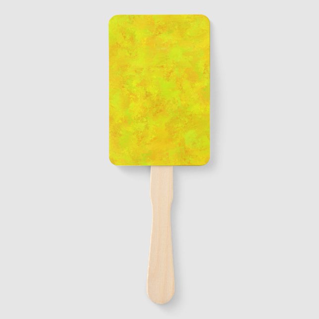 Leque Padrão de Abstrato Verde Laranja Amarelo (Frente)
