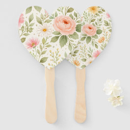 Leque Padrão de Aquarela Floral Suave
