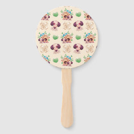 Leque Padrão de Cachorro Adorável