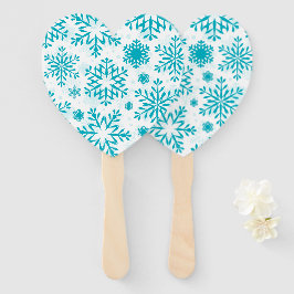 Leque Padrão de Floco de Neve Azul