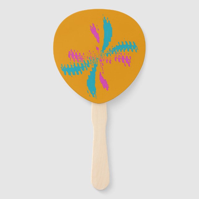 Leque Padrão de Mensagem de Voo da Borboleta de Abstrato (Frente)