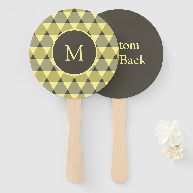 Leque Padrão de triângulos (Frente e Verso)