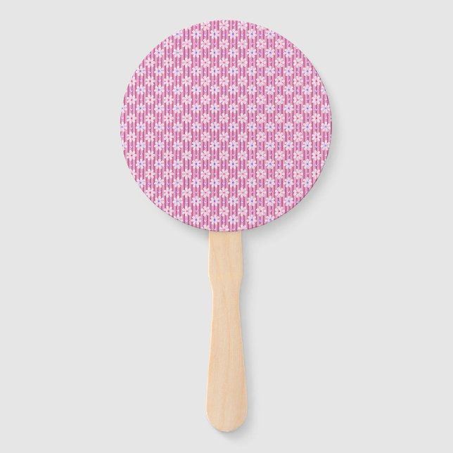 Leque Padrão Floral Rosa bonito (Frente)