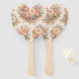 Leque Padrão Floral Rosa Vintage | Pastel Elegante