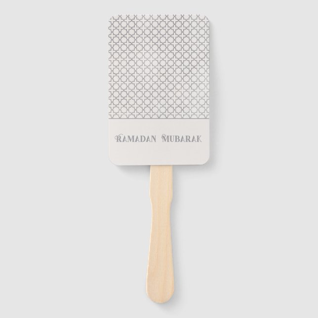 Leque Padrão geométrico do bege (Frente)