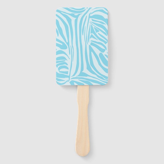 Leque Padrão Zebra Azul (Frente)
