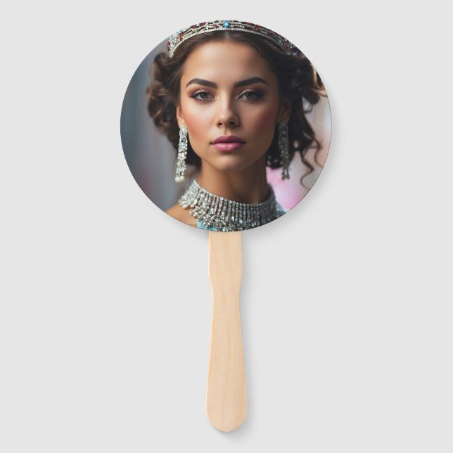 Leque Pageant Face on a Stick | Set of 10 (Frente)