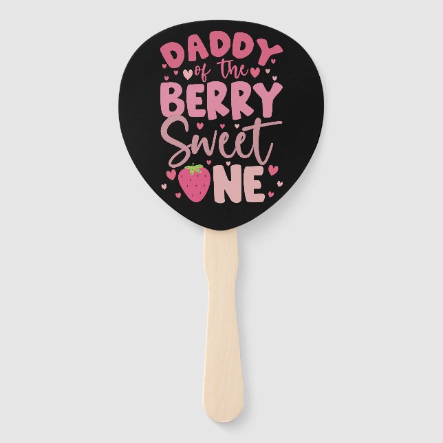 Leque Pai Do Berry Sweet One Strawberry Birthday (Frente)