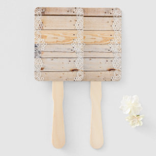 Leque Painel De Madeira Leve Com Lace Branco