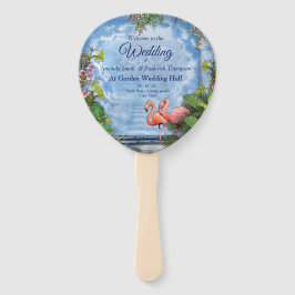 Leque Palácio de Mármore Azul de Vintage Tropical