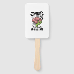 Leque Palhaço Zumbi Come Cérebros Você Está Seguro Desi
