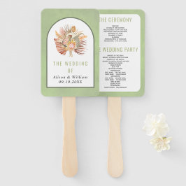 Leque Pampas de palmeira secas, programa de casamento ve