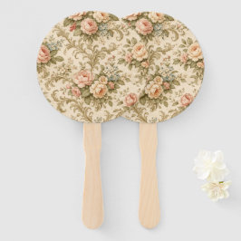 Leque Papel de Parede com Padrão Floral Vintage