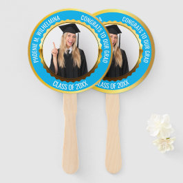 Leque Parabéns azuis à nossa classe de fotos de Formando