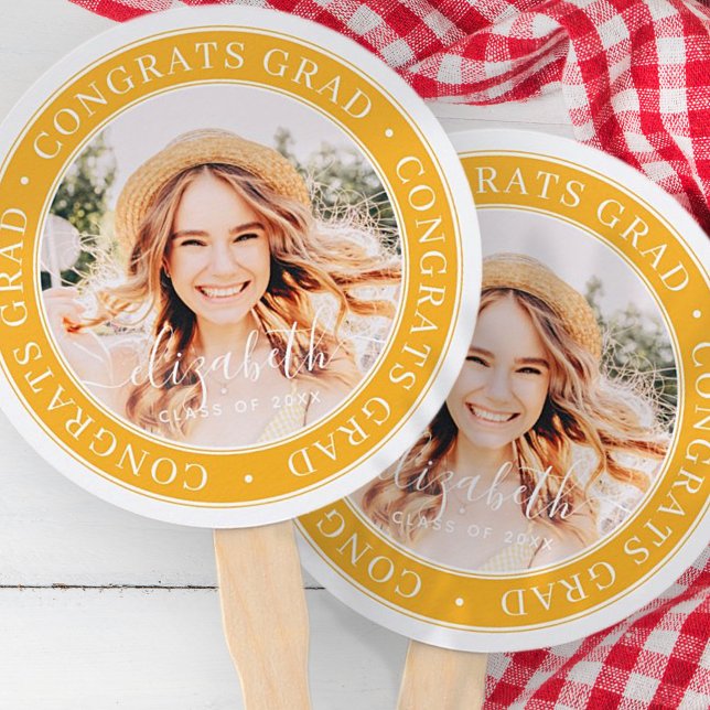 Leque Parabéns Formando Foto Personalizada Simples Moder (Criador carregado)