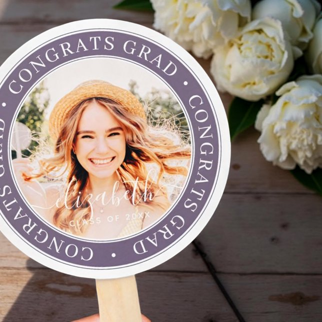 Leque Parabéns Formando Foto Personalizada Simples Moder (Criador carregado)