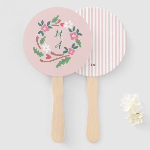 Leque Paragem Floral Russo com Monograma