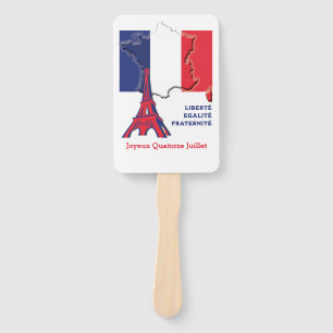 Leque Patriotic French Flag BASTILLE DAY