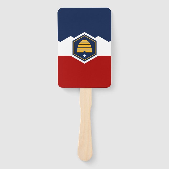 Leque Patriotic set of hand fans with flag of Utah (Frente)