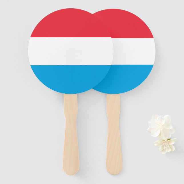 Leque pavilhão luxemburguês (Frente e Verso)