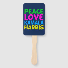 Leque Peace Love Kamala Harris Cute Blue